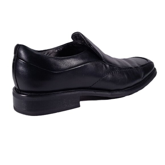 Florsheim Corbin Black Leather Dress Shoes Mens 11 WIDE Slip On Loafers 18304-01 - Picture 2 of 16